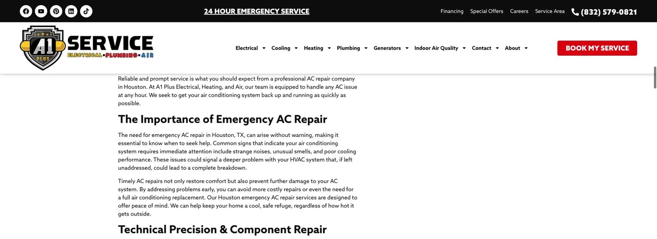 A1 Plus Electrical, Plumbing and Air cover