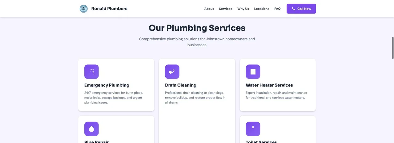 Ronald Plumbers Johnstown cover
