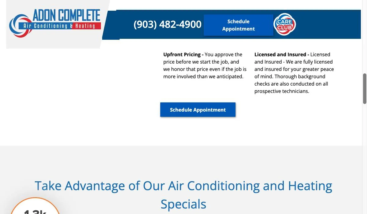 Adon Complete Air Conditioning & Heating cover