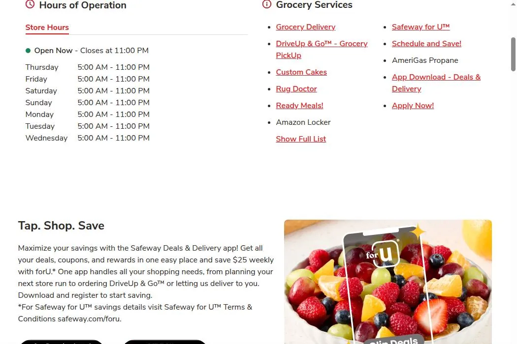 Safeway cover