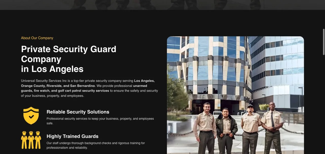 Universal Security Services cover