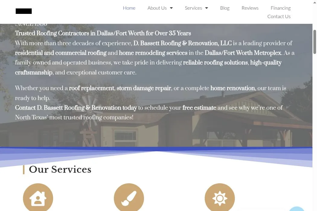 D. Bassett Roofing & Renovation, LLC cover