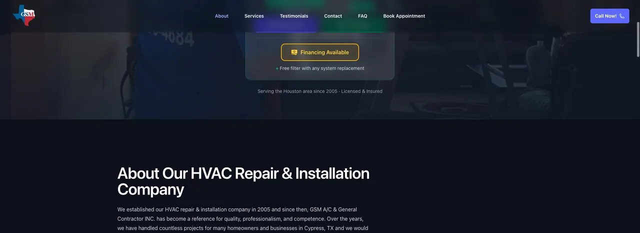 GSM A/C & General Contractor INC. cover