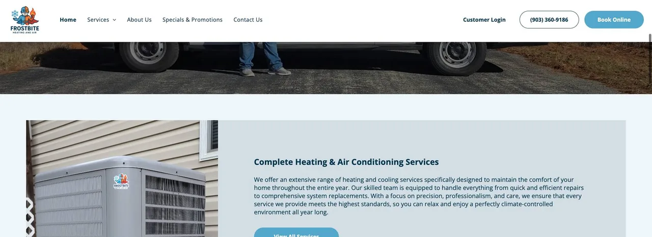 Frostbite Heating and Air cover