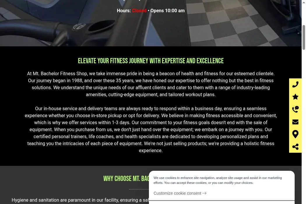 Mt. Bachelor Fitness Shop cover