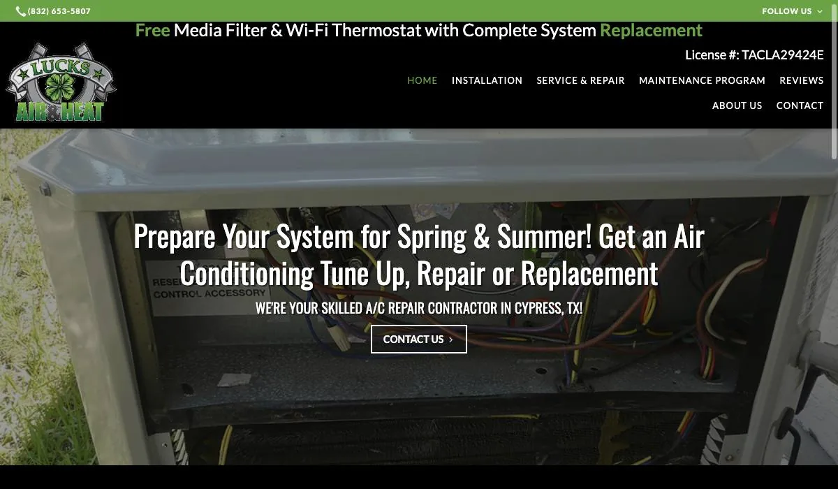 Lucks Air & Heat, LLC cover