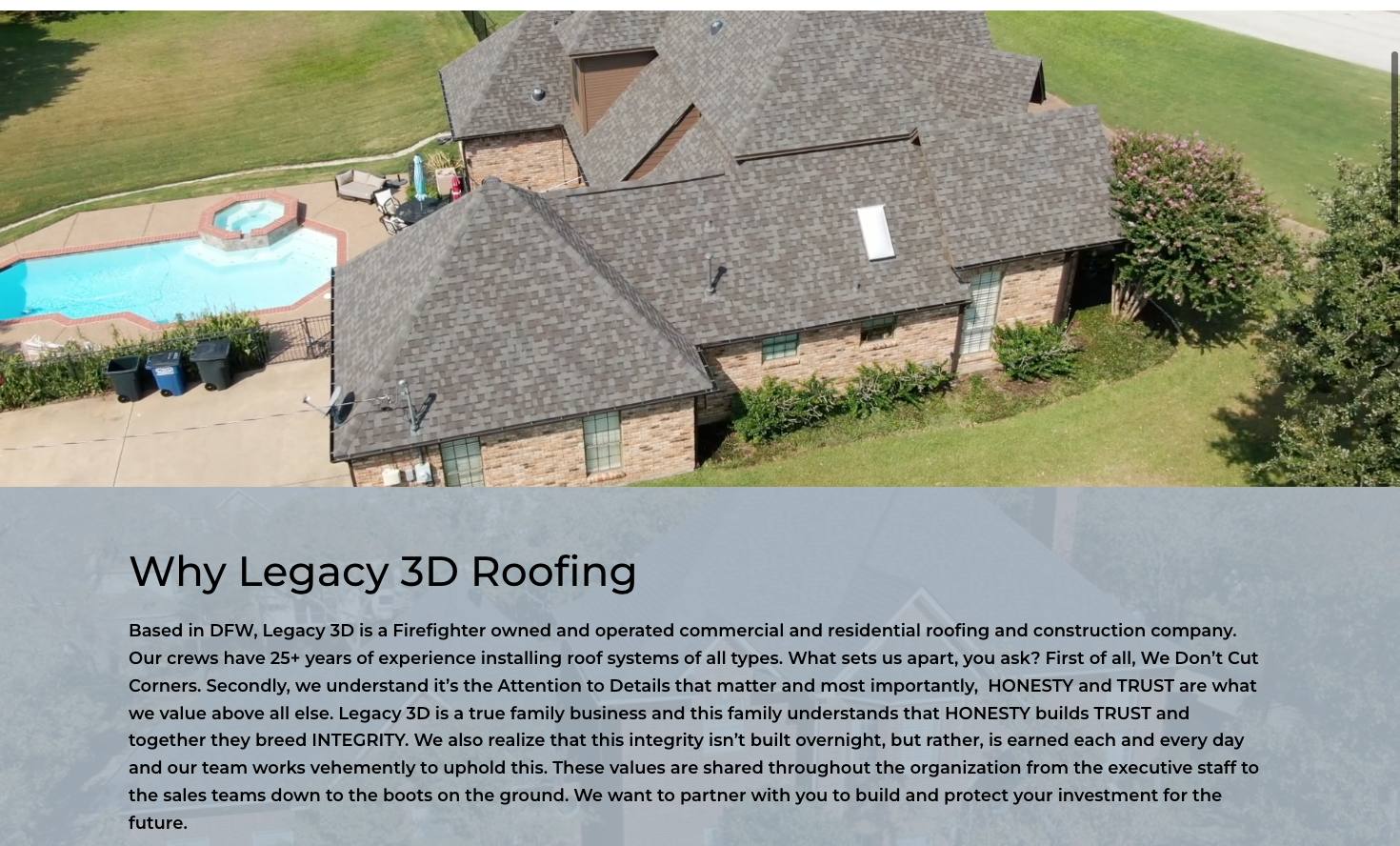 Legacy 3D Roofing cover