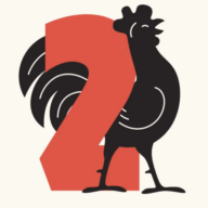 Two Roosters Ice Cream logo