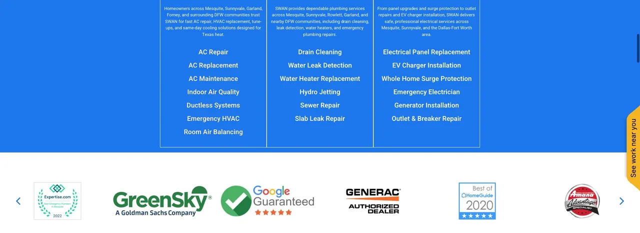 Swan Electric, Plumbing, Heating & Air cover