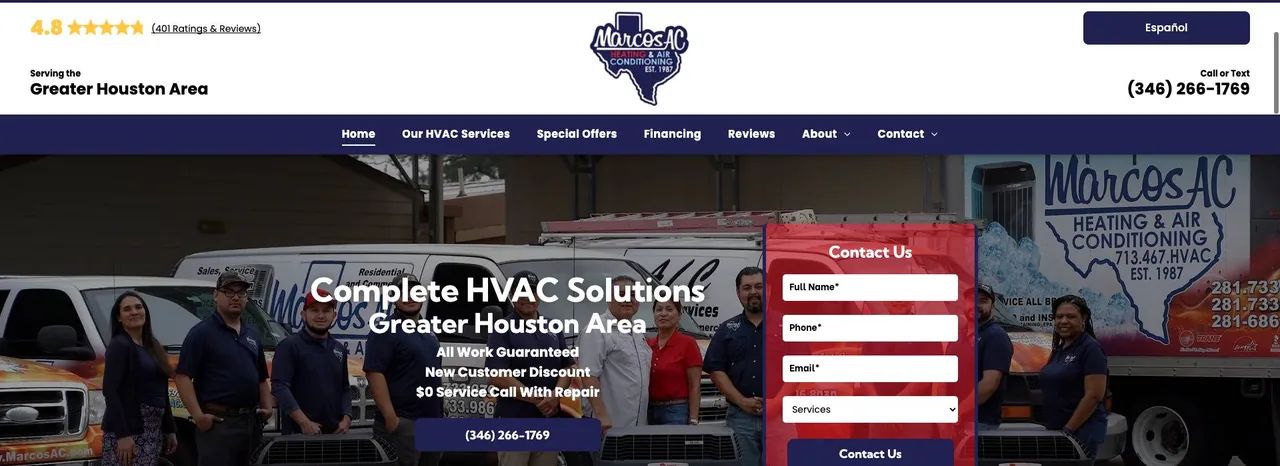 Marcos' AC & Heating Services cover