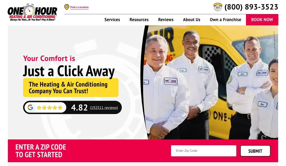 One Hour Heating & Air Conditioning cover