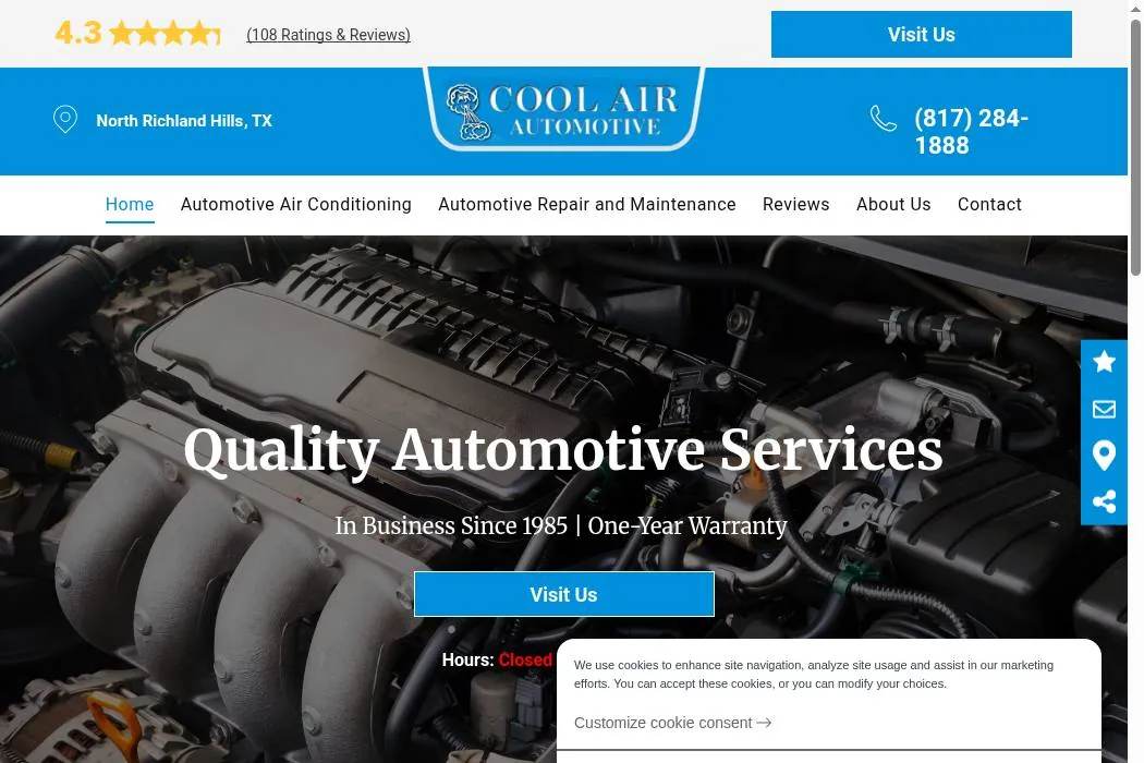 Cool Air Automotive cover