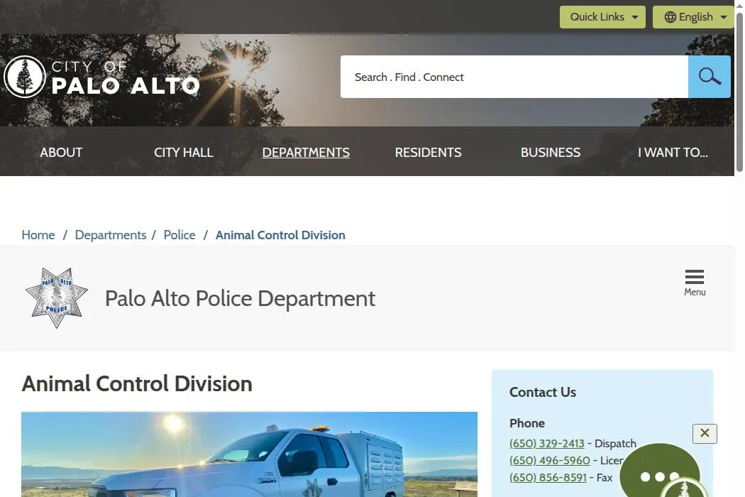 Palo Alto Animal Control cover