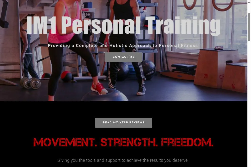 IM1 Personal Training cover