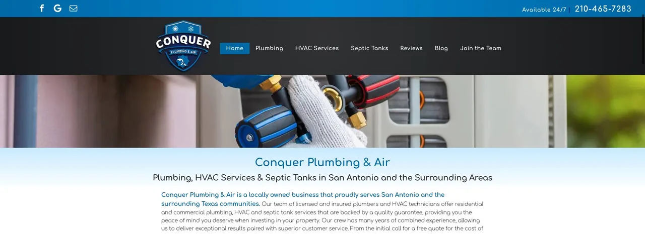 Conquer Plumbing & Air cover