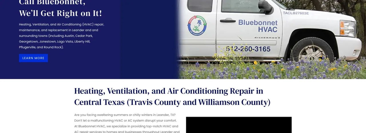 Bluebonnet HVAC cover