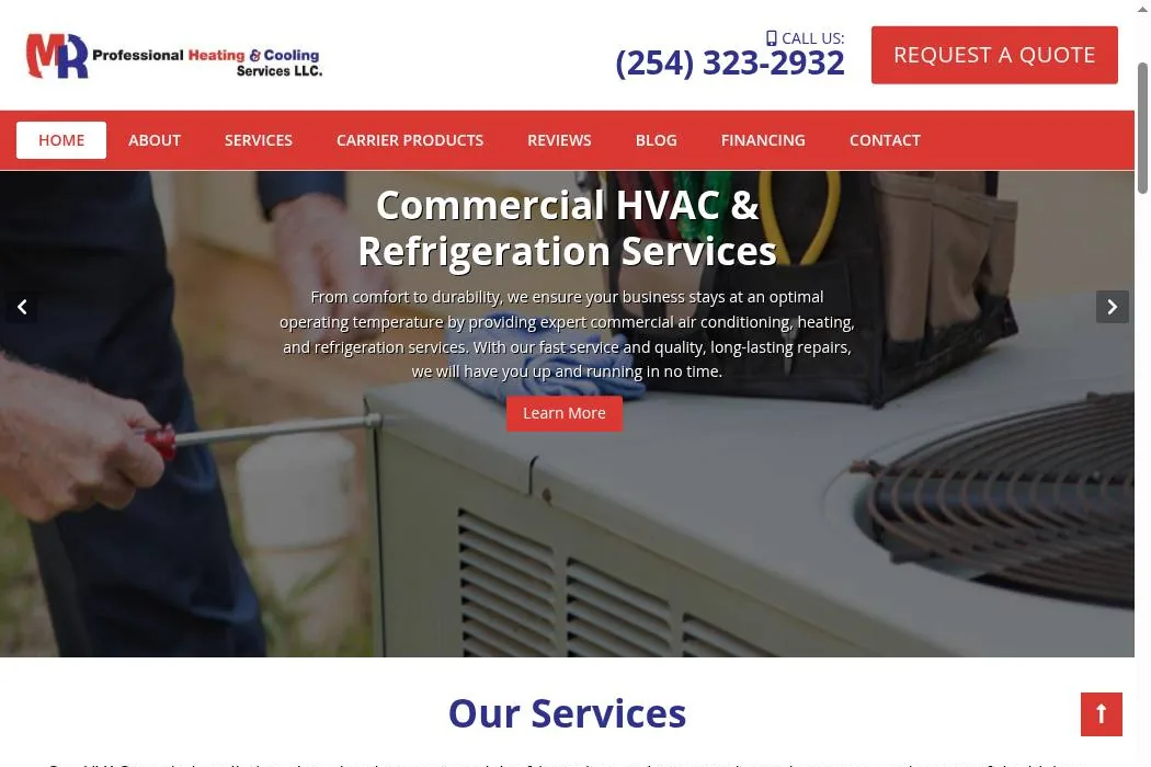 M.R. Professional Heating & Cooling Services cover