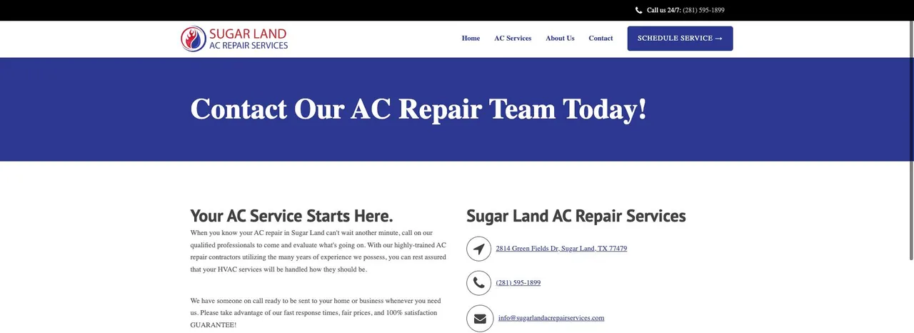Sugar Land AC Repair Services cover