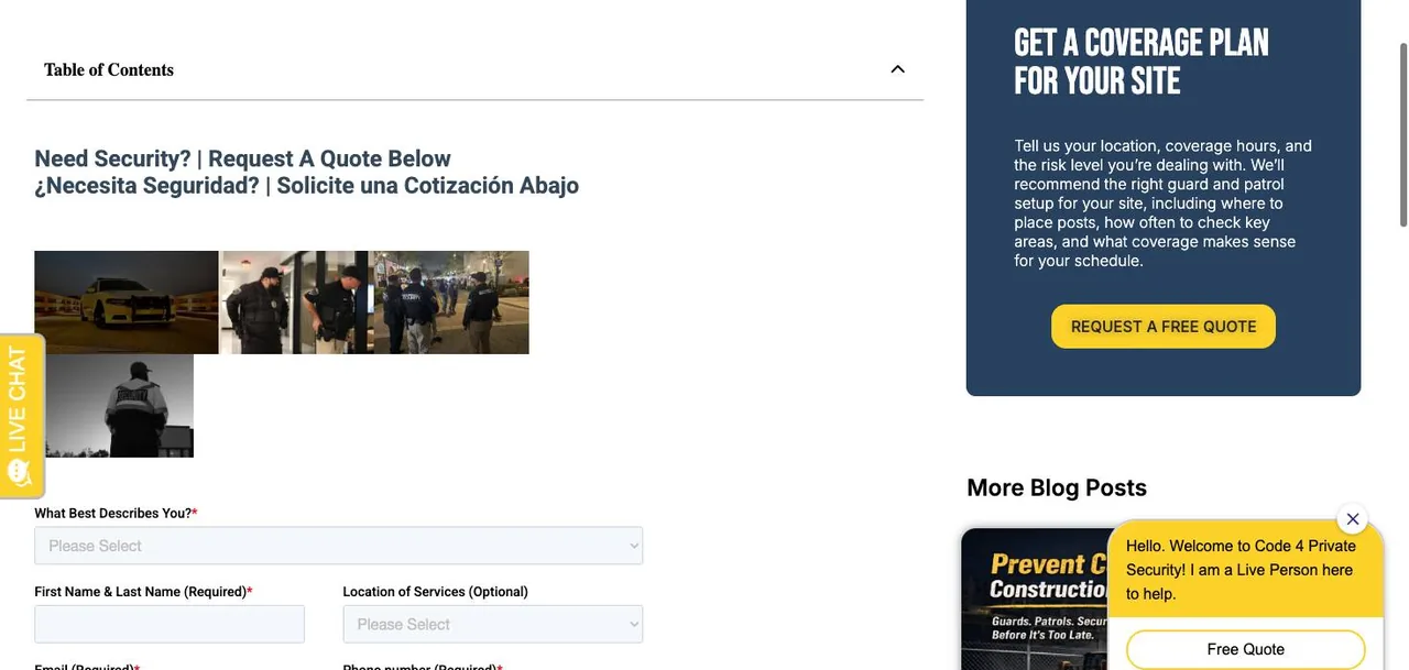 Code 4 Private Security cover