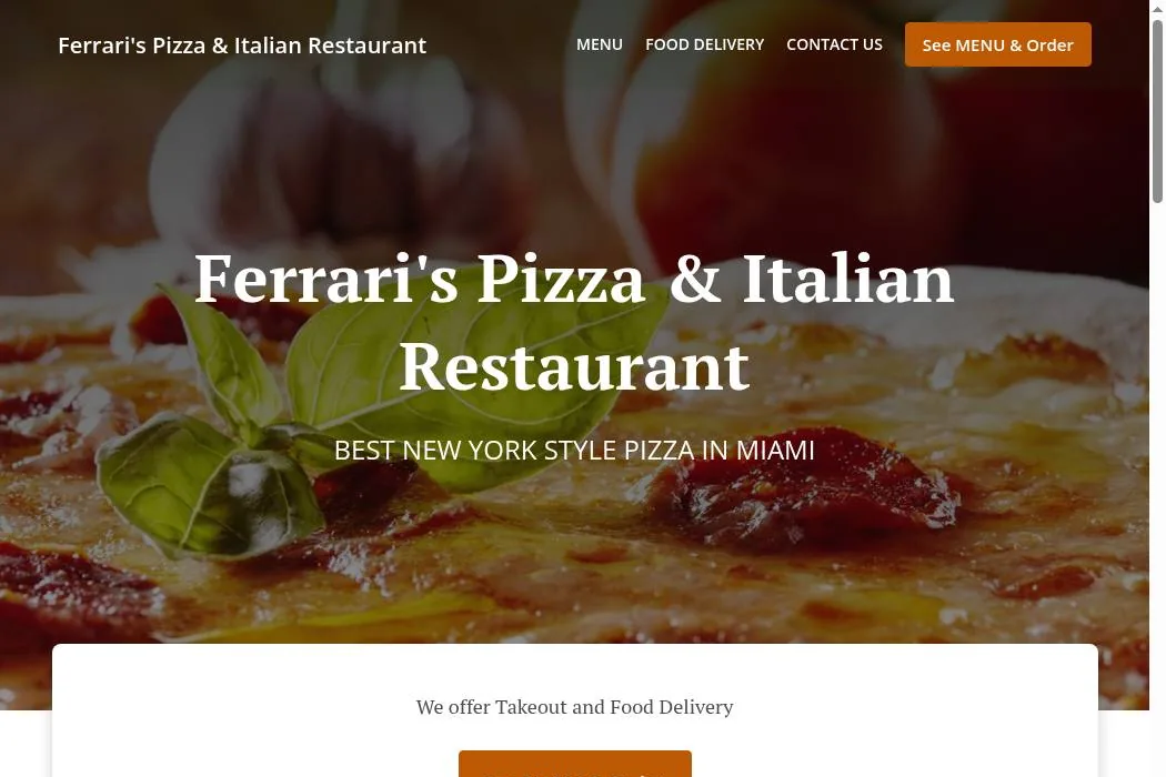 Ferrari's Pizza & Italian Restaurant cover