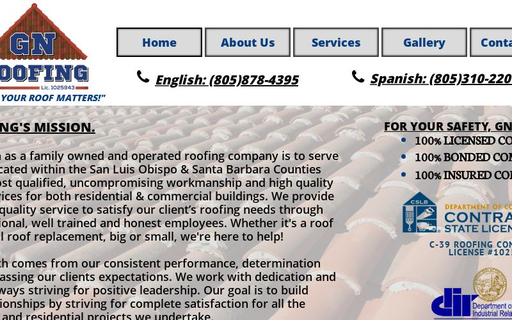 GN Roofing logo