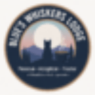 Blue's Whiskers Lodge/Cat Cafe logo
