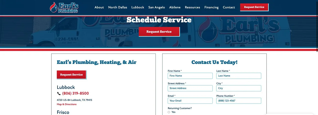 Earl’s Plumbing, Heating & Air cover