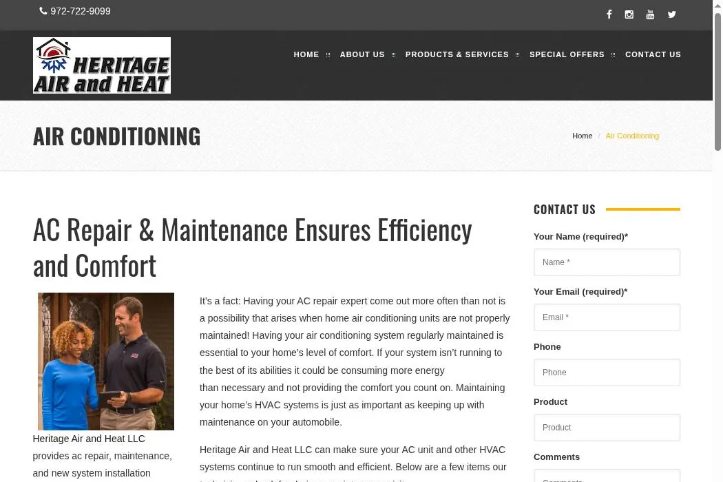 Heritage Air and Heat LLC cover