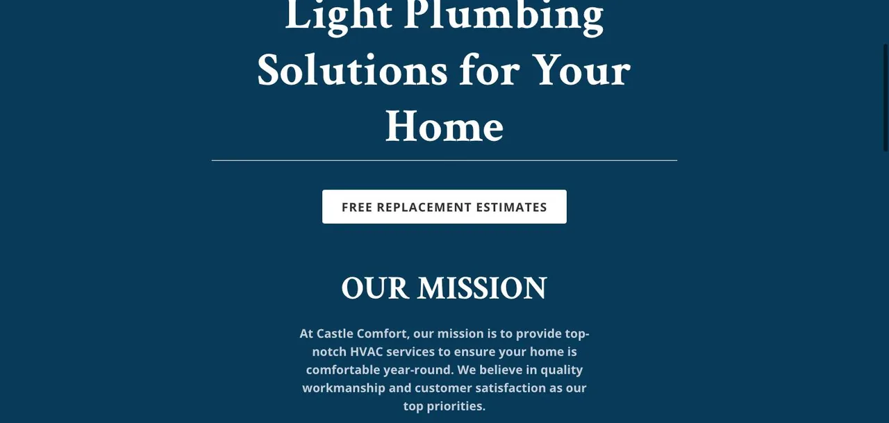 Castle Comfort Heating, Cooling, and Plumbing cover