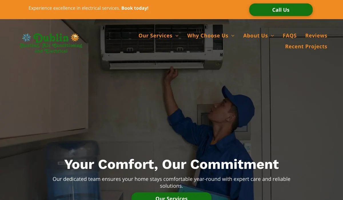 Dublin Heating, Air Conditioning, Electrical and Duct Cleaning/Sealing cover