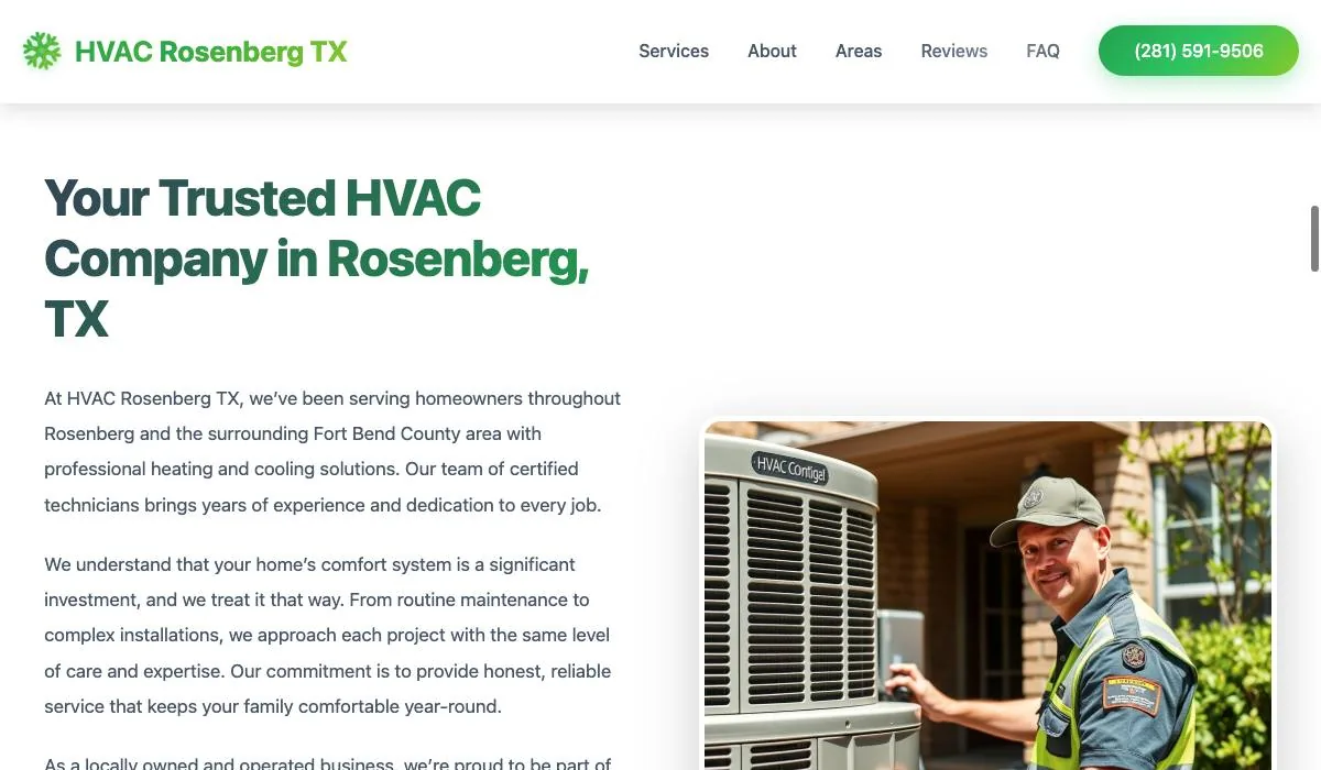 HVAC Rosenberg TX cover