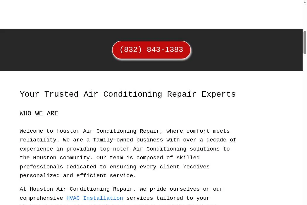 Houston Air Conditioning Repair cover