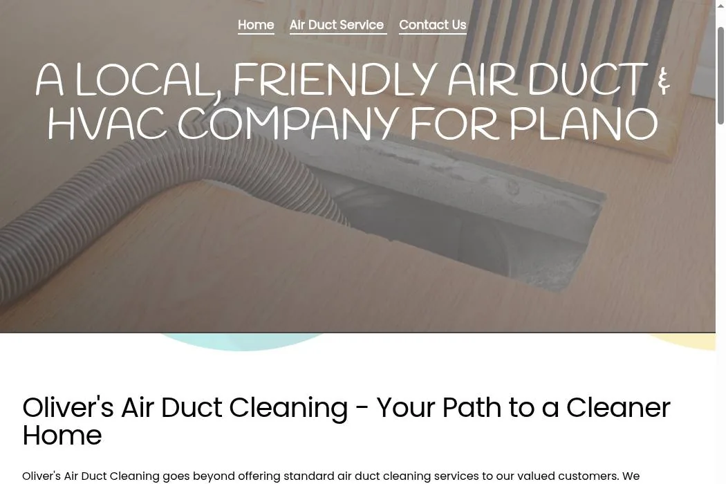 Oliver's Air Duct Cleaning cover