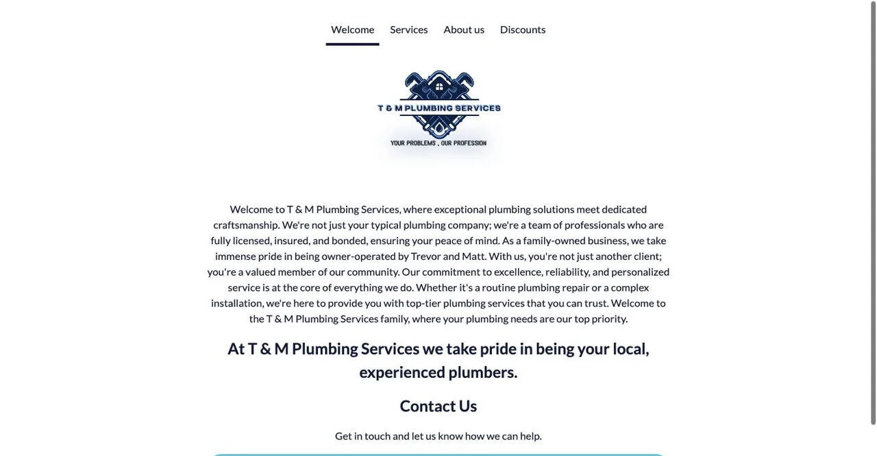 T & M Plumbing Services cover