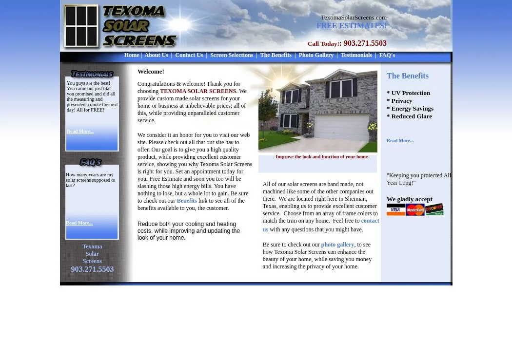 Texoma Solar Screens cover