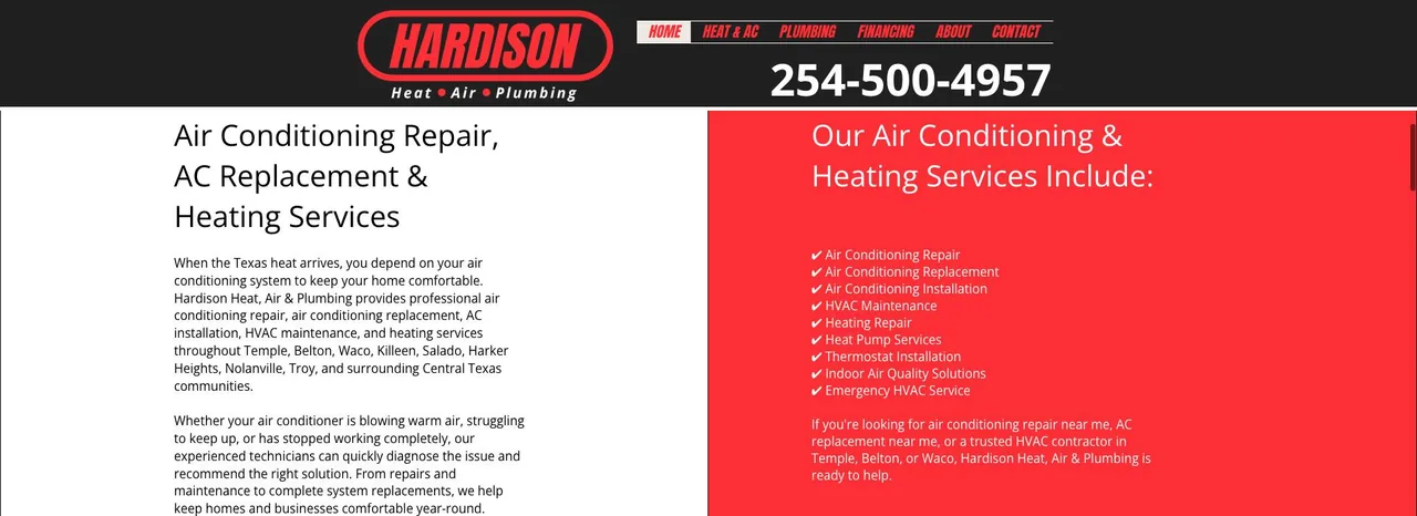 Hardison Heat, Air & Plumbing cover