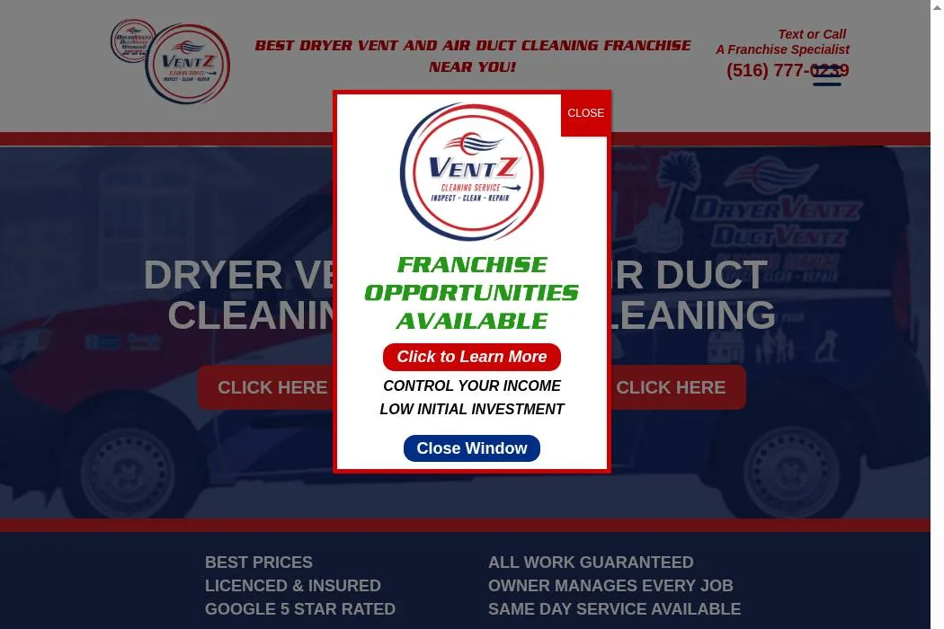 DryerVentz™ DuctVentz™ Cleaning Service cover