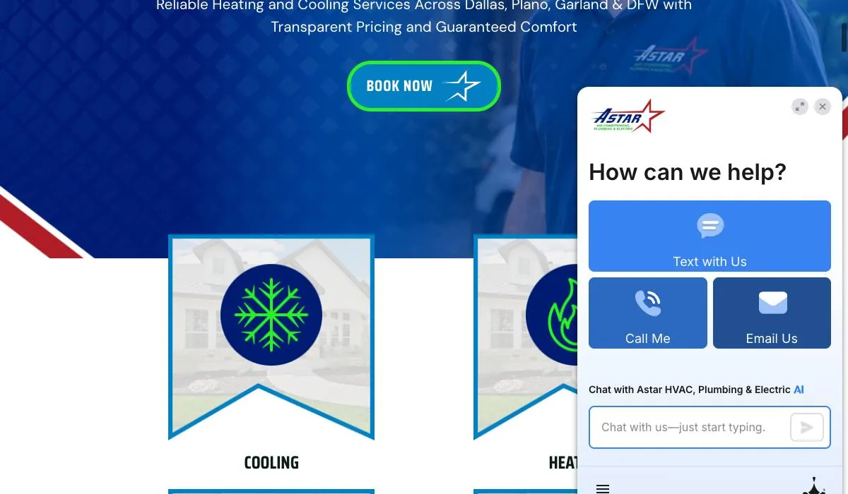 Astar Air Conditioning, Plumbing & Electric cover