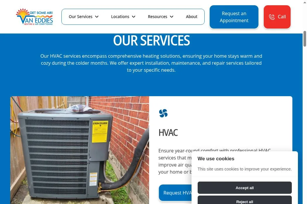 Van Eddies Heating & Air Conditioning cover