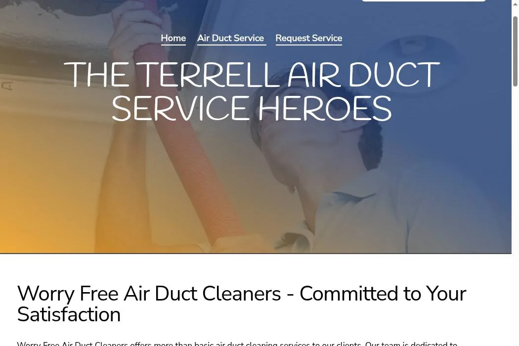 Worry Free Air Duct Cleaners cover