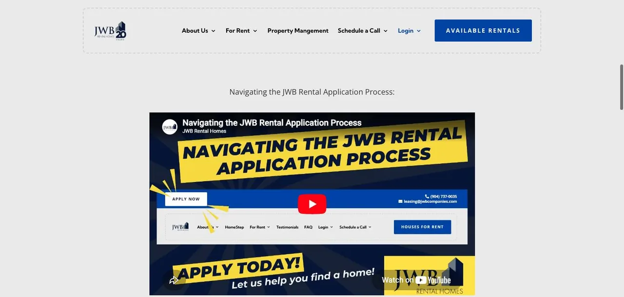 JWB Rental Homes cover